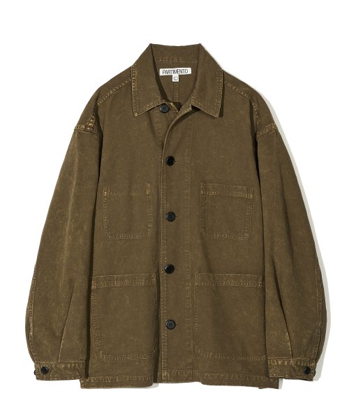 MUSINSA | PARTIMENTO VTG Washed French Work Jacket Khaki Brown