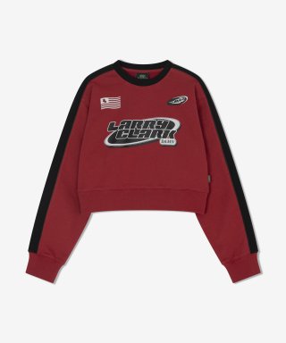 래리클락(LARRY CLARK) L.C SPORT COLOR BLOCK CROP CREWNECK RED 상품 이미지