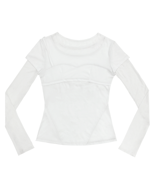 トップス ojos Layered Shoulder Strap MUSINSA公式 | OJOS Layered Shoulder Strap Long Sleeves