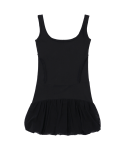 오호스(OJOS) Double Layered Dress / Black