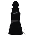 Knit Hoodie Sleeveless Dress / Black