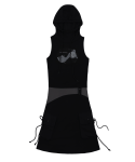오호스(OJOS) Knit Hoodie Sleeveless Dress / Black