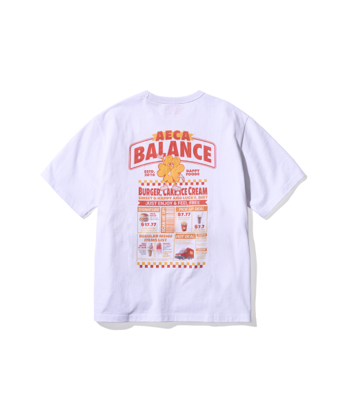 AECA WHITE AECA SOCIAL BALANCE Tシャツ WC 에이카화이트(AECA) AECA BALANCE SHOP FLYERS HALF SLEEVE