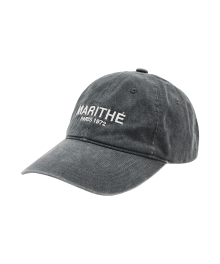 DENIM WASHING LOGO BALL CAP black