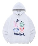 리트리버클럽(RETRIEVER CLUB) COLOR HOWLING HOODIE [MELANGE GRAY]