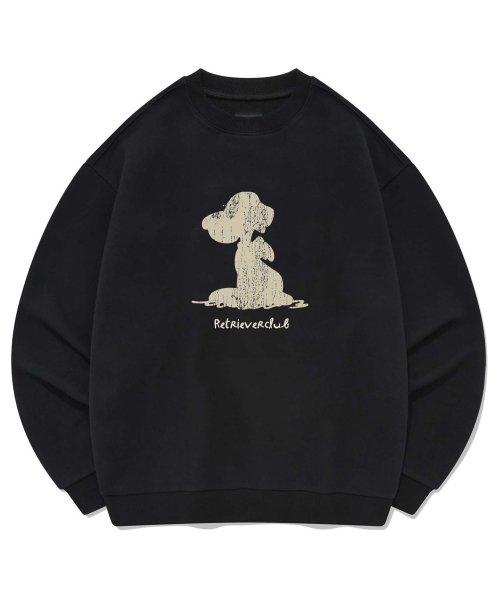 [RETRIEVER CLUB]UNISEX●CRACK PUPPY CREWNECK Labrador Retriever Embroidered Unisex Crewneck Sweatshirt
