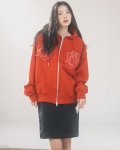 ROSE PATCH ZIPUP HOOD(RED)