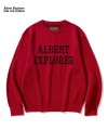 ae logo crew neck knit red