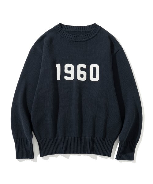 лодка вырез 1960 l/s knit navy