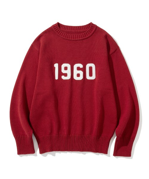 лодка вырез 1960 l/s knit burgundy