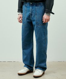 og fatigue denim pants 12oz indigo washed