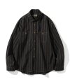 vintage stripe work shirt black