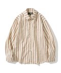 vintage stripe work shirt sand
