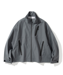 3layer zip training jacket grey