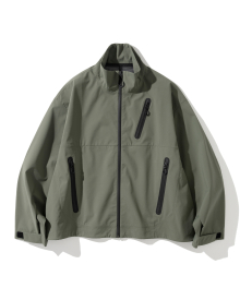 3layer zip training jacket sage green