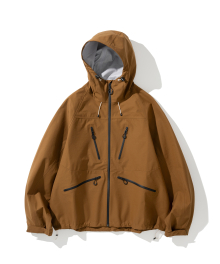 3layer wp hood jacket brown
