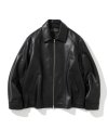 leather drizzler jacket black