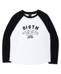 디스트나인(DISTN9NE) 레트로베어 래글런 티셔츠 BLACK (LO6TF135-076)