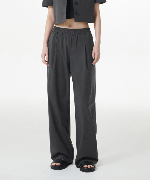 Женские свободные слаксы с защипом Cooltandard [Grey]
