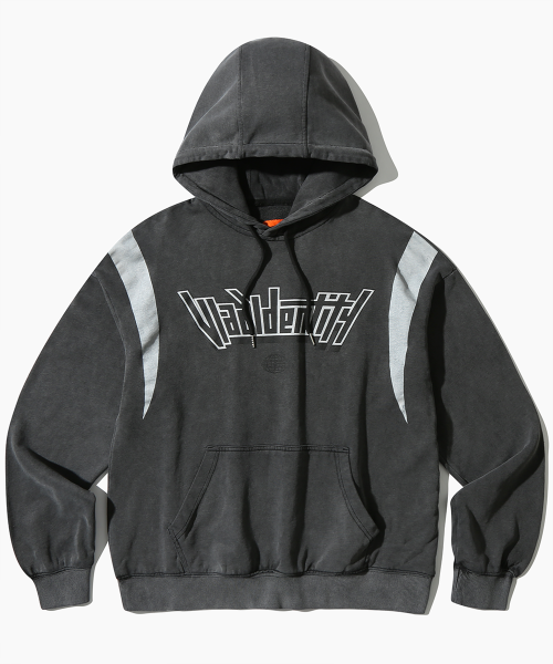 (VLAD) TYPE-B PIGMENT IDENTITY HOODED T-SHIRT_CHACOAL GRAY