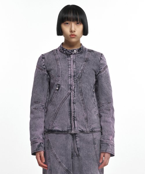 WAVY SEAM LINE дэним куртка LAVENDER FOG
