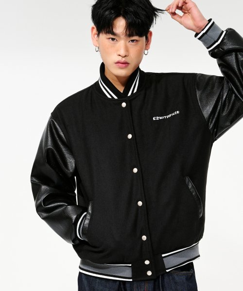 TEETH VARSITY шерстяной куртка (чёрный)