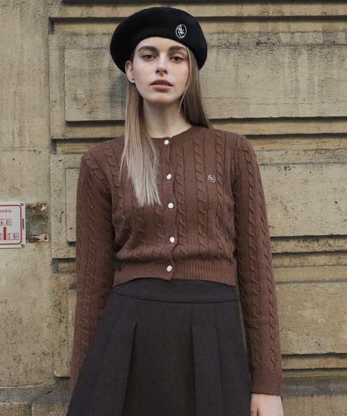 ANC золото CABLE CARDIGAN_BROWN