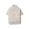 Short Sleeve Comfort Polo Knit_Oatmeal