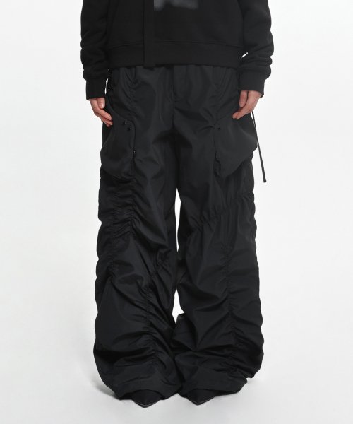 nache SMOCKING CONVEX PANTS （unisex） 韓国 나체(NACHE) SMOCKING CONVEX PANTS (UNISEX) BLACK - 사이즈