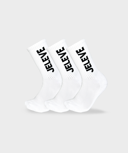 메인로고 삭스 3팩 [화이트/블랙]