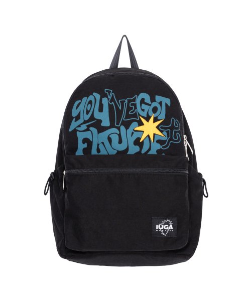 Принтованный twill pocket backpack (чёрный)