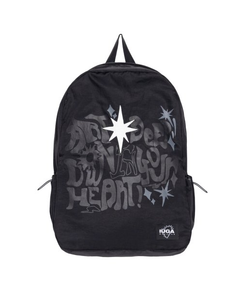 [IUGAMAKARAS]Printed Hidden Pocket Backpack/追跡付 Printed Hidden Pocket Backpack (Gray)
