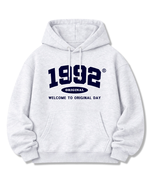 Оверсайз худи Original 1992 White melange (с начесом на выбор)