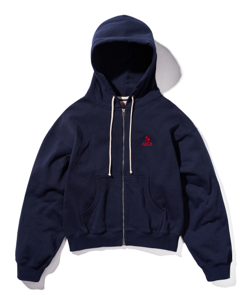 에이카화이트(AECA) EVERYDAY AECA CLOVER ZIP UP HOODIE-NAVY