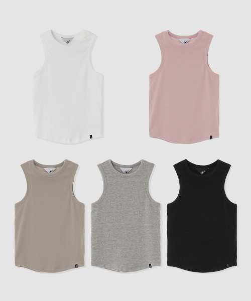 D. базовый ROUND NECK SLEEVELESS - 5 COLOR