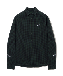 Sakki check shirts [Elm green]