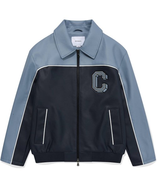 Кожаная куртка C Logo Racing Synthetic Navy