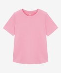베이직하우스(BASIC HOUSE) 우먼 라운드 반팔 티셔츠 핑크 LATS0201