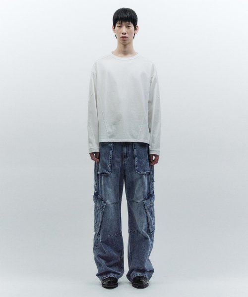 MUSINSA | INSILENCE Object Cargo Denim Pants BLUE