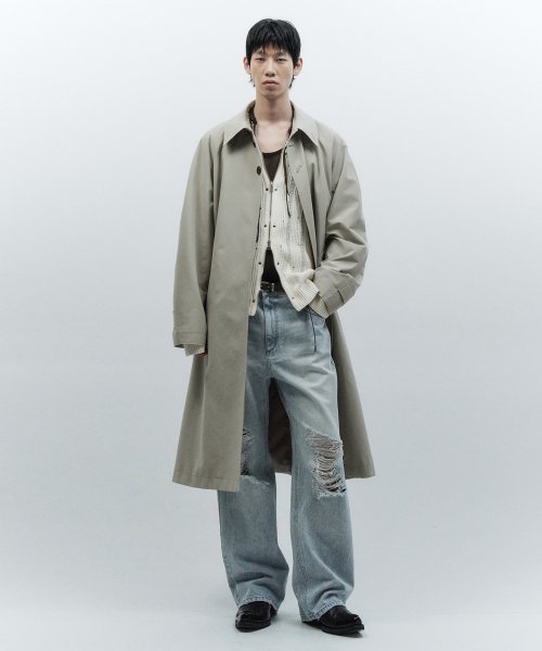 Пальто бальмакаан с пигментным окрашиванием GREY BEIGE