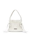 FAUX LEATHER SEASHELL BAG IN IVORY