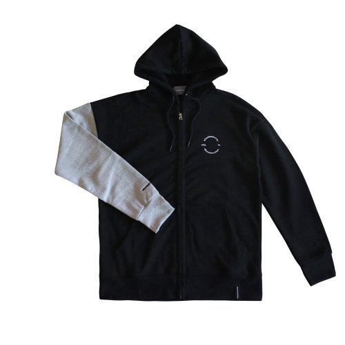 Худи на молнии с круглым лого (Black)