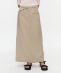 아위(AHWE) Belted Maxi Skirt_LIGHT BEIGE