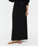아위(AHWE) Belted Maxi Skirt_BLACK