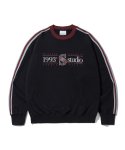 1993스튜디오(1993STUDIO) 스타 트랙 래글런 스웨트 셔츠_블랙