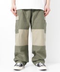 큐티에잇(QT8) BN HBT Contrast Cargo Pants (Olive)