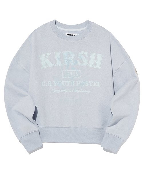 MUSINSA | キルシー Uni Vintage Graphic Sweatshirt [Melange Blue]