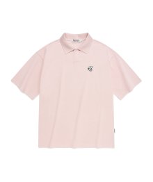 베츠 오버핏 피케 반팔 티셔츠 핑크