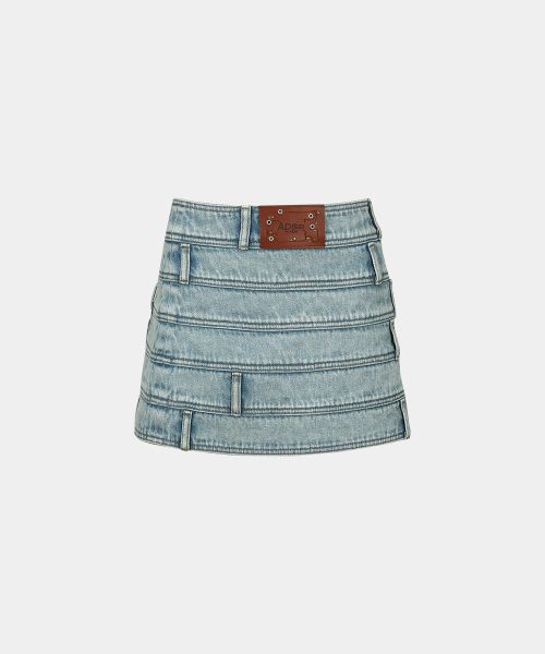 뉴 두아 멀티 웨이스트 데님 스커트 apa713w(LIGHT BLUE)