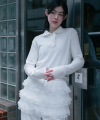 cancan lace ribbon wrap skirt (white)